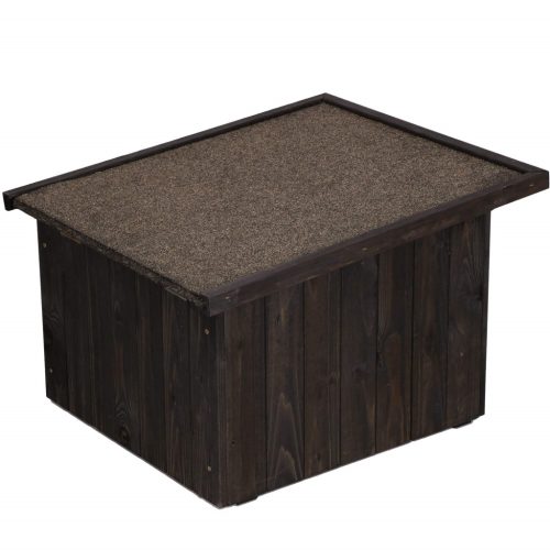 Fából készült macska vagy kutya kennel 58x49,5 cm, szigetelt, fekete