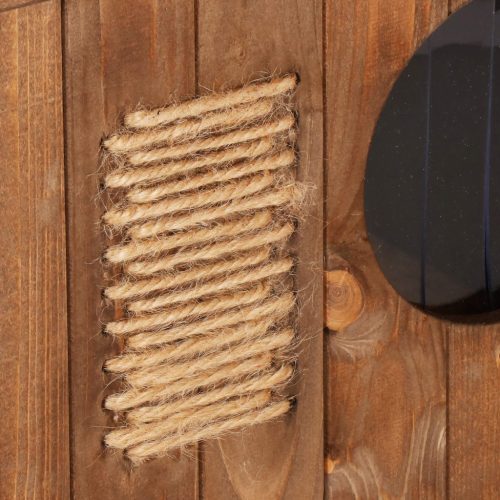 Fából készült macska vagy kutya kennel 58x49,5 cm, szigetelt, barna