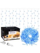 Fényfüggöny 300 led füzér, 12m, kék