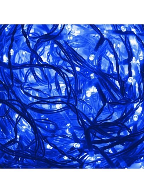 Fényfüggöny 300 led füzér, 12m, kék