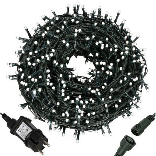 Karácsonyi égősor, 300 LED, 15m, IP44, hideg fehér