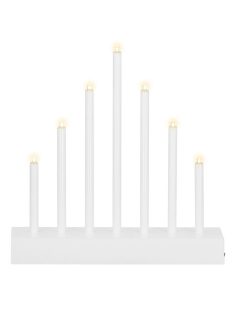 7 LED-es dekoratív adventi gyertyatartó, meleg fehér