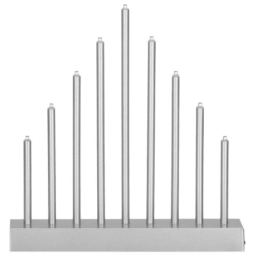 9 LED-es dekoratív adventi gyertyatartó, meleg fehér
