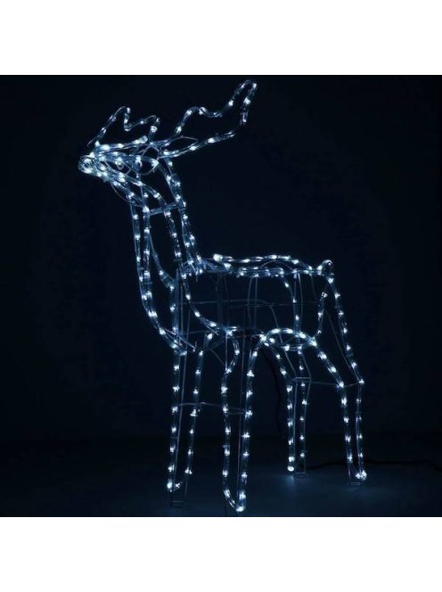 Led rénszarvas 90 cm ünnepi, világos kerti dísz, hideg fehér