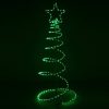 Kültéri karácsonyfa 192 LED, 8 m-es fénycső IP44, zöld