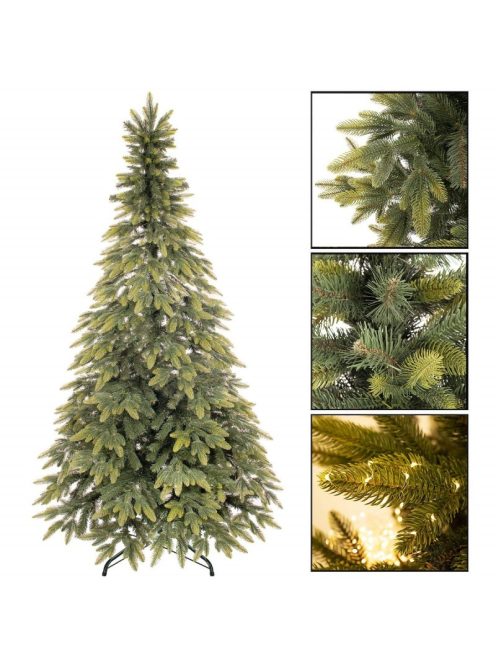 Élethű, prémium műfenyő - 120 cm - lucfenyő, talppal