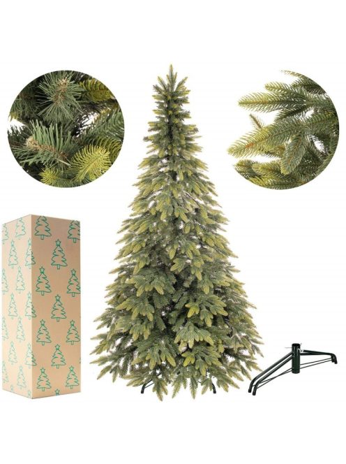 Élethű, prémium műfenyő - 120 cm - lucfenyő, talppal