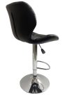 Fekete háttámaszos bárszék, króm lábbal