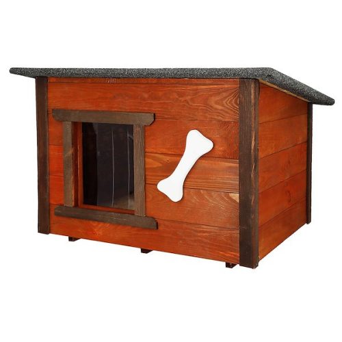 Szigetelt fa kutyaház M-es méretben