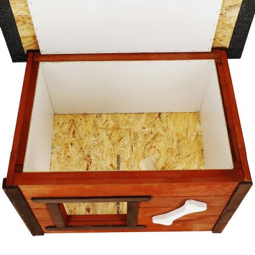 Szigetelt fa kutyaház M-es méretben