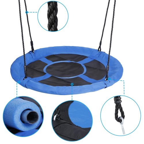 Fészekhinta, kerti hinta gyerekeknek, 100 cm - kék