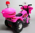 Elektromos rendőrmotor gyerekeknek - M7 - 6V - rózsaszín