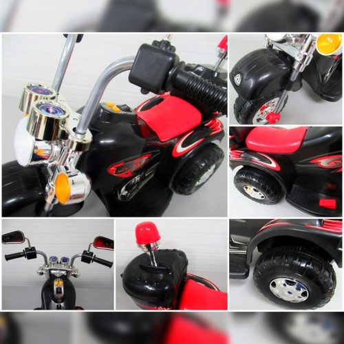 Elektromos chopper gyerek motor - M8 - 6V - fekete