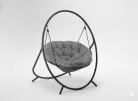 Patio Függő Fotel – Sötétszürke Párna, Szürke Keret 115,5×140×167,5 cm