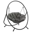 Patio Függő Fotel – Sötétszürke Párna, Szürke Keret 115,5×140×167,5 cm