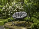 Patio Függő Fotel – Sötétszürke Párna, Szürke Keret 115,5×140×167,5 cm