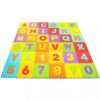 Ábécés, számos puzzle szőnyeg gyerekeknek, 172x172 cm, többszínű
