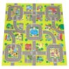 Smart City puzzle szőnyeg gyerekeknek, 90,5x90,5 cm, többszínű