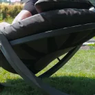Prémium kerti fotel, TIGA, párnával, antracit