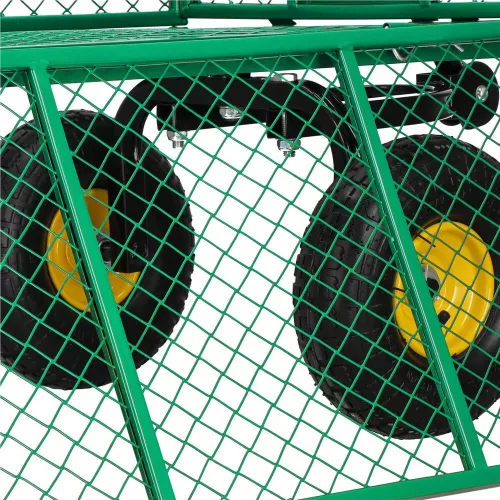 Kerti kézikocsi, 400 kg teherbírás, zöld