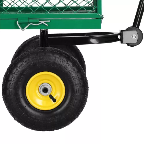 Kerti kézikocsi, 400 kg teherbírás, zöld