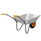 Kerti talicska, horganyzott acél, 65 L