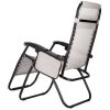 Állítható  kerti- fotel szék, szürke, pohártartóval 