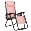 Összecsukható Zéró Gravitáció kerti szék, rózsaszín