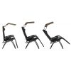 Állítható zéró Gravitáció kerti szék, tetővel - fekete, barna
