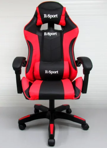 Masszírozós gamer szék, fekete-piros