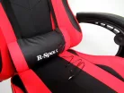Masszírozós gamer szék, fekete-piros
