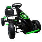 Gokart G8 gyerekeknek, felfújható kerékkel, fekete-zöld