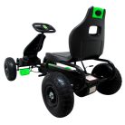 Gokart G8 gyerekeknek, felfújható kerékkel, fekete-zöld