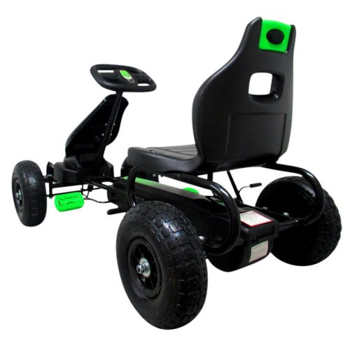Gokart G8 gyerekeknek, felfújható kerékkel, fekete-zöld
