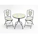 Fém Kerti Bútorkészlet Mozaik „LEMONIA" Asztal + 2 Szék