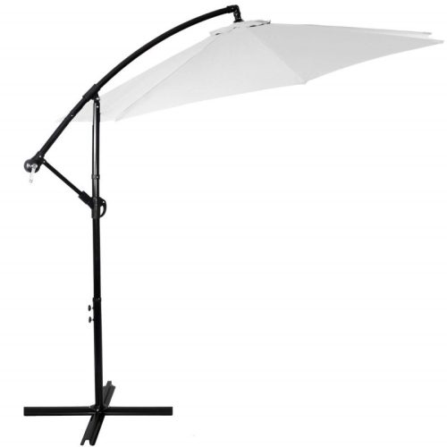 Kerti napernyő, vízálló, dönthető, 300 cm - szürke