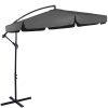 Kerti napernyő, vízálló, dönthető, 350 cm - grafitszürke