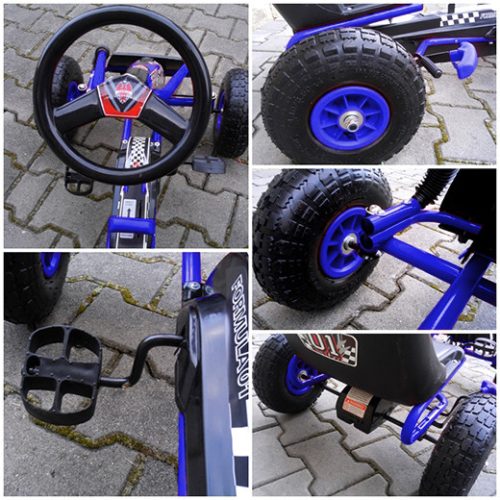 Gokart G1 pedálos kisautó - kék