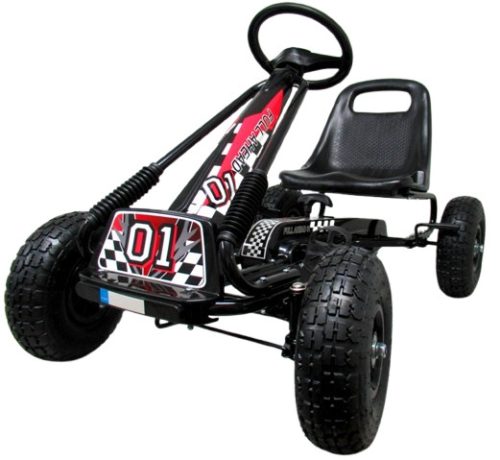 Gokart G1 pedálos kisautó - fekete