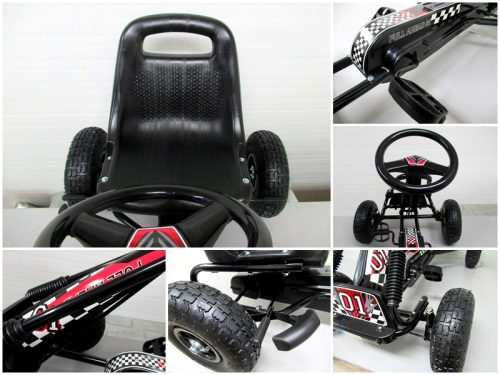 Gokart G1 pedálos kisautó - fekete