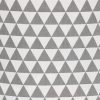 Szennyeskosár, szürke háromszög mintás, 80L-es textil játéktároló