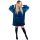 Unisex takaró pulóver, kapucnis, oversize, kék