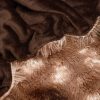 Bolyhos, plüss ágytakaró, 160x200 cm, barna