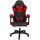 Gamer szék állítható háttámlával, forgószék játékosoknak, eco-bőr, fekete és piros