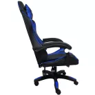Gamer szék, forgószék masszázs funkcióval, fekete-kék