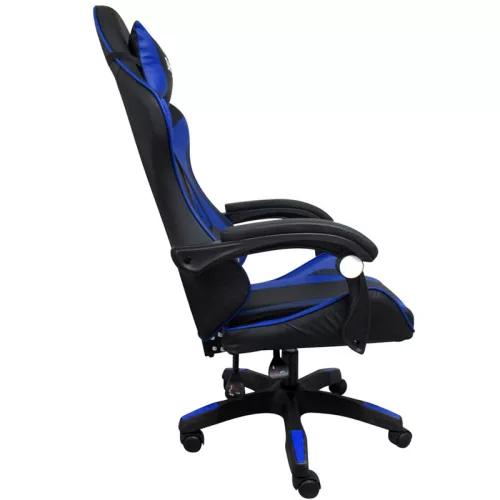 Gamer szék, forgószék masszázs funkcióval, fekete-kék