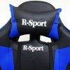 Gamer szék, forgószék masszázs funkcióval, fekete-kék