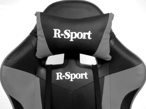 Gamer szék, forgószék masszázs funkcióval, fekete-szürke