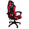 Gamer szék, forgószék masszázs funkcióval, fekete-piros