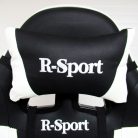 Gamer szék, forgószék masszázs funkcióval, fekete-fehér